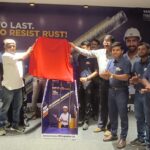 আগরতলার একটি বেসরকারি হোটেলে টাটা টিসকন ৫৫০SDCR-এর নতুন পণ্য উন্মোচন উপলক্ষে সাংবাদিক সম্মেলনে উপস্থিত সংস্থার প্রতিনিধিরা।